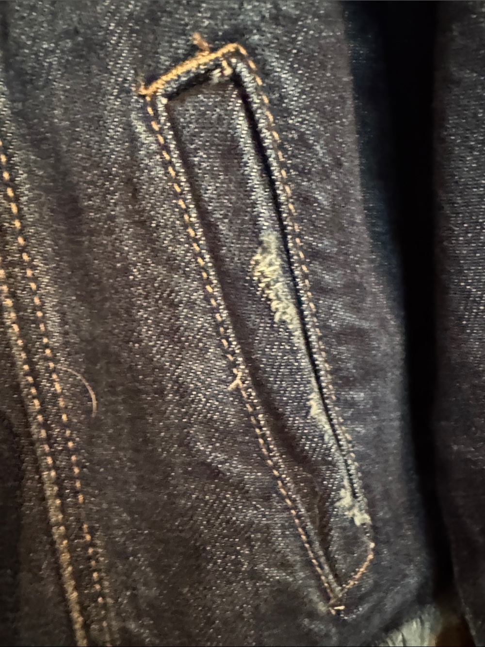 Liverpool Dark Indigo Frayed Hem Denim Jacket - Picture 4 of 11